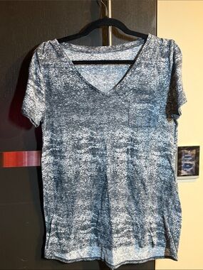 Massimo Heathered Black V-Neck Short Sleeve Tee